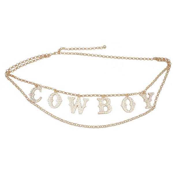 RS COWBOY CHARM CHAIN BELT
