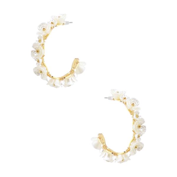 TEARDROP FLOWER EARRING