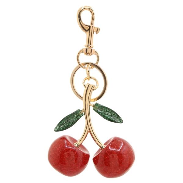 CHERRY BAG CHARM KEYCHAIN