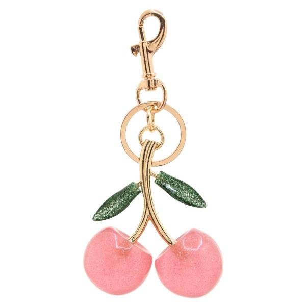 CHERRY BAG CHARM KEYCHAIN