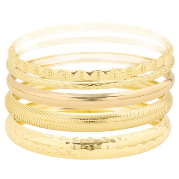 METAL 5PCS BANGLE BRACELET SET
