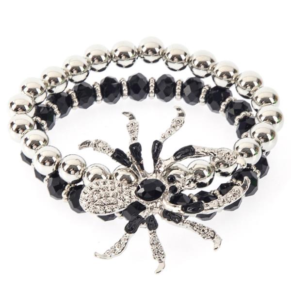 SPIDER GLASS BEAD BRACELET