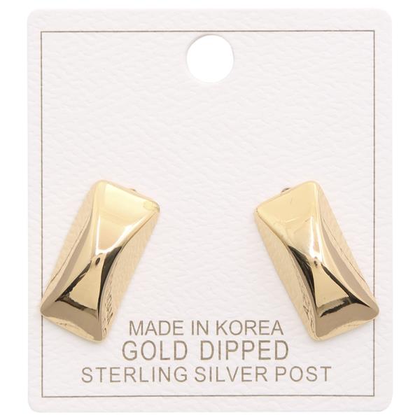 GOLD DIPPED BAR POST EARRING