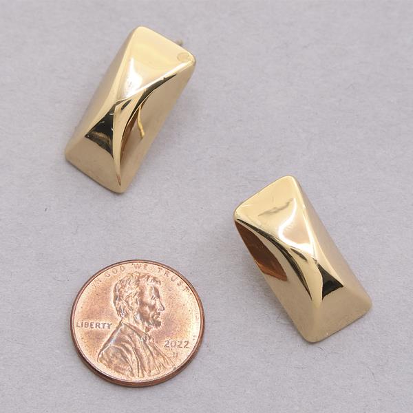GOLD DIPPED BAR POST EARRING