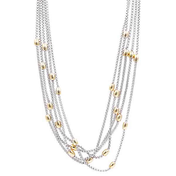 2-TONES MULTI-LINES NECKLACES