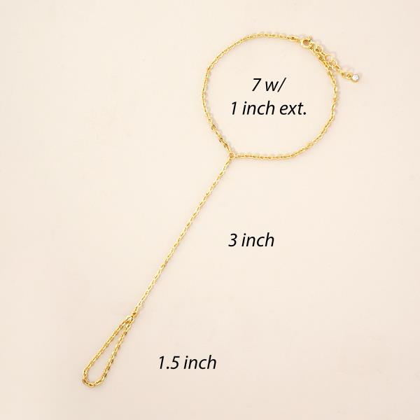 GOLD DIPPED HYPOALLERGENIC HAND CHAIN BRACELET