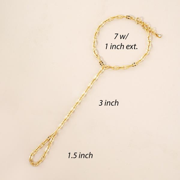 GOLD DIPPED HYPOALLERGENIC HAND CHAIN BRACELET