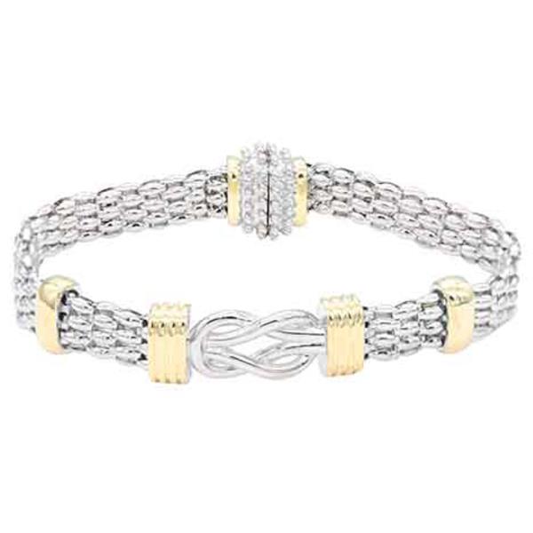 14K GOLD PLATED 2-TONE BASE BRASS BRACELETS