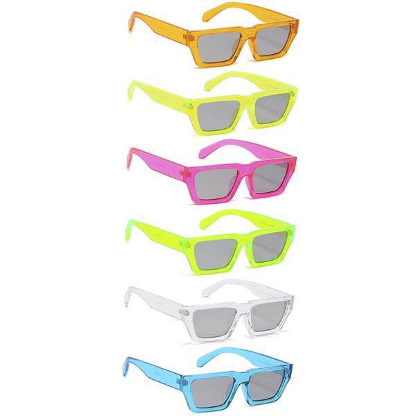 SQUARED COLORED SUNGLASSES 1DZ