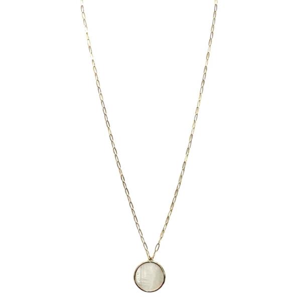 PEARL ROUND PENDANT NECKLACE