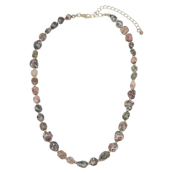 MULTICOLOR NATURAL STONE NECKLACE