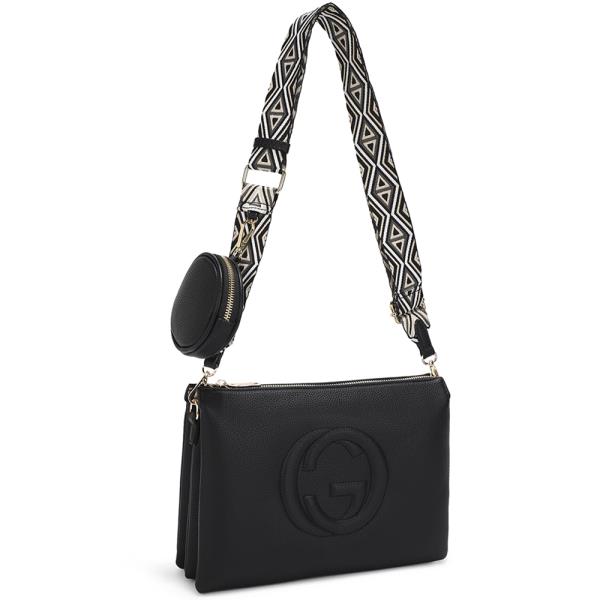 2IN1 CHIC TEXTURED SHOULDER CROSSBODY W COIN PURSE SET