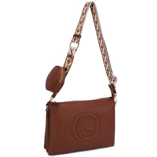 2IN1 CHIC TEXTURED SHOULDER CROSSBODY W COIN PURSE SET