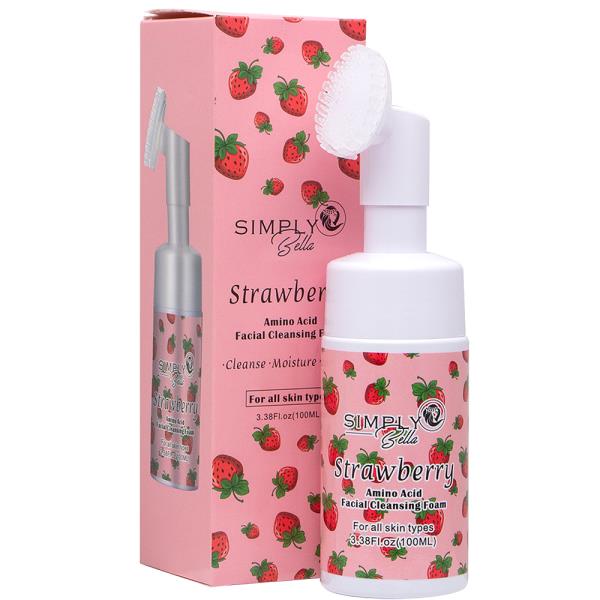 SIMPLY BELLA STRAWBERRY AMINO ACID FACIAL CLEANSING FOAM