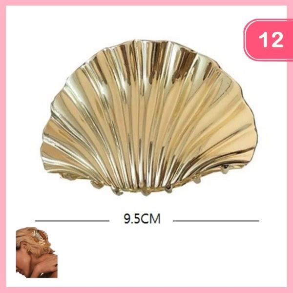 SHELL HAIR CLAW CLIP (12 UNITS)
