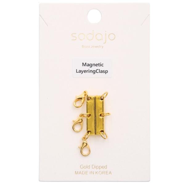 SODAJO GOLD DIPPED MAGNETIC LAYERING CLASP