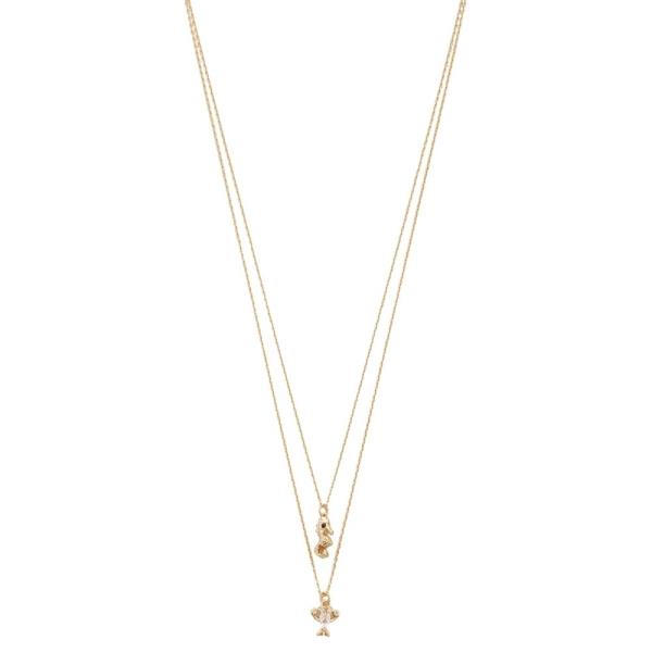 SODAJO GOLD DIPPED 2 LAYERED  PENDANT NECKLACE