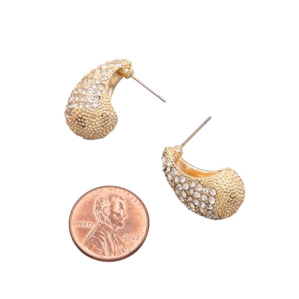 SODAJO GOLD DIPPED CZ TEARDROP EARRING