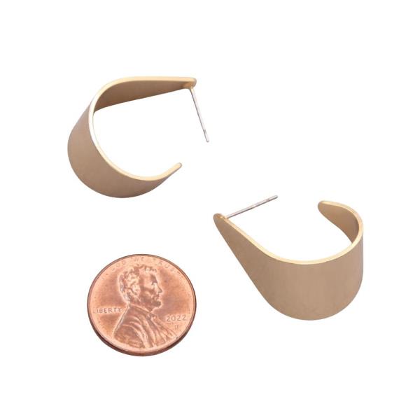 SODAJO GOLD DIPPED TEARDROP C HOOP EARRING