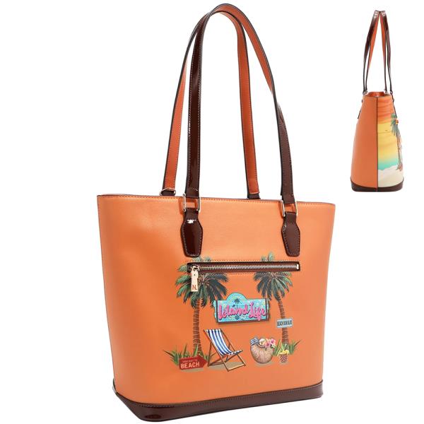 NICOLE LEE SUN AND SAND SHOPPER TOTE BAG