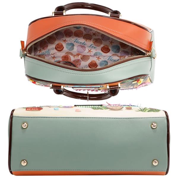 NICOLE LEE SUN AND SAND DOME SATCHEL BAG