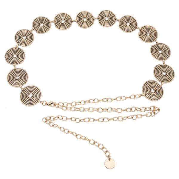 PLUS HYPNOTIC SWIRL DISC LINK WESTERN CHAIN BELT