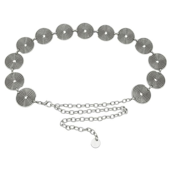 HYPNOTIC SWIRL DISC LINK WESTERN CHAIN BELT