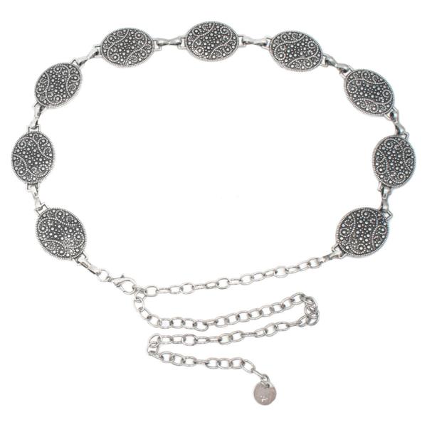 SWIRL DOT BOHO CONCHO WESTERN CHAIN BELT