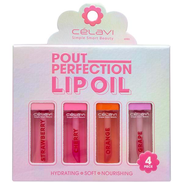 CELAVI POUT PERFECTION LIP OIL 4PC SET