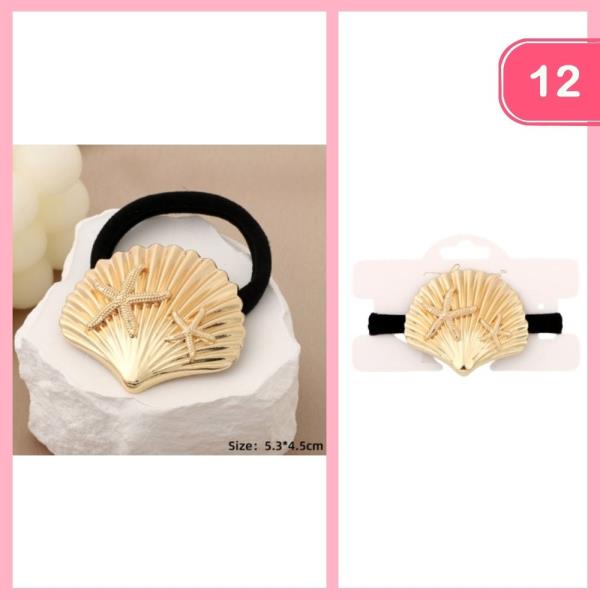 SEASHELL HAIR TIE (12 UNITS)