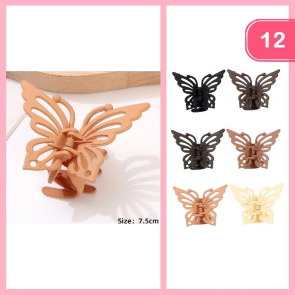 BUTTERFLY HAIR CLAW CLIP (12 UNITS)