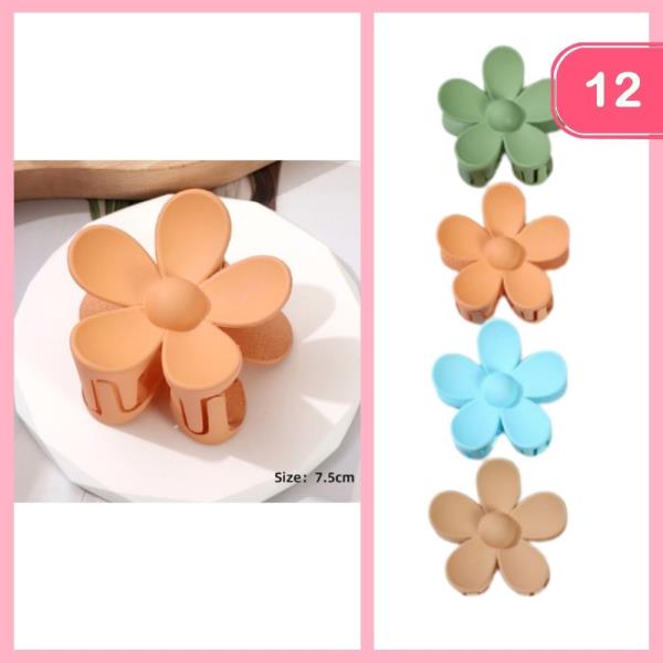 FLOWER HAIR CLAW CLIP (12 UNITS)