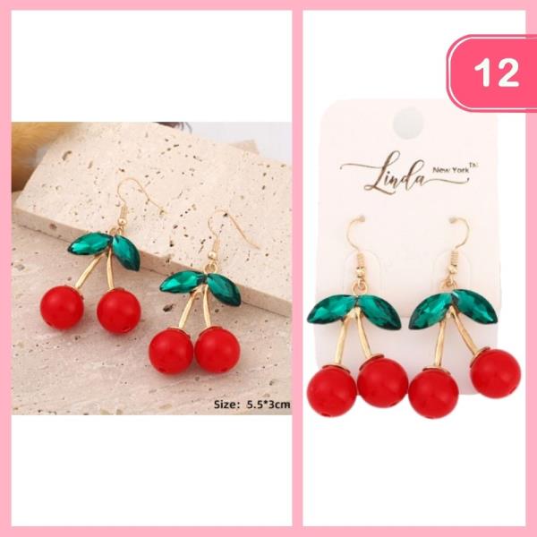 CHEERY DANGLE EARRING (12 UNITS)
