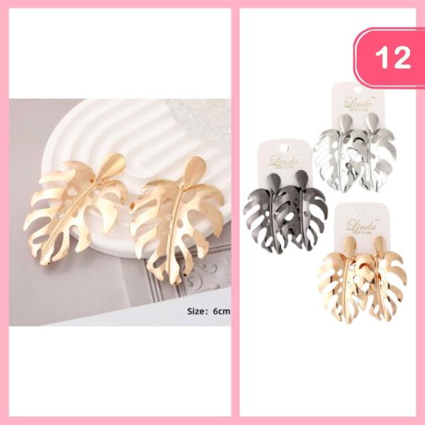 LEAF EARRINGS (12 UNITS)