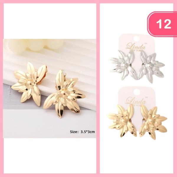FLOWER EARRINGS (12 UNITS)
