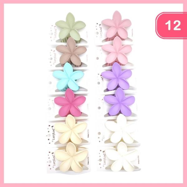 FLOWER HAIR CLAW CLIP (12 UNITS)