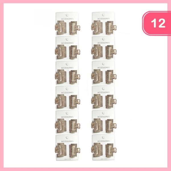 RHINESTONE HAIR CLAW CLIP (12 UNITS)