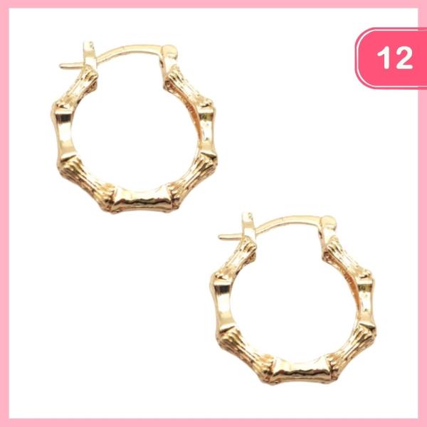 BAMBOO HOOP EARRINGS (12 UNITS)