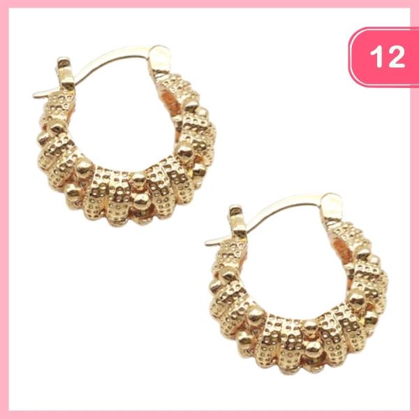 TEXTURED EARRING (12 UNITS)