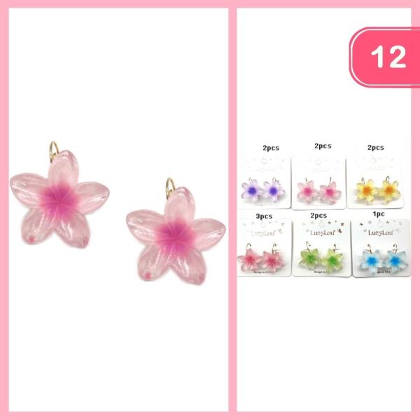 HAWAIIAN FLOWER EARRING (12 UNITS)