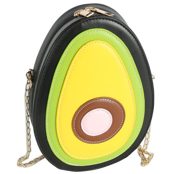 CUTE AVOCADO ZIPPER CROSSBODY BAG