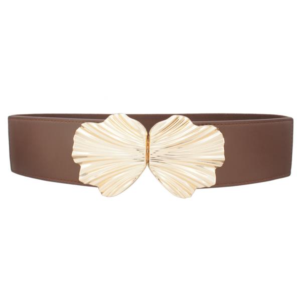 ORGANIC RIBBED FAN BUCKLE ELASTIC BELT