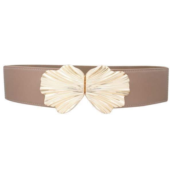 ORGANIC RIBBED FAN BUCKLE ELASTIC BELT