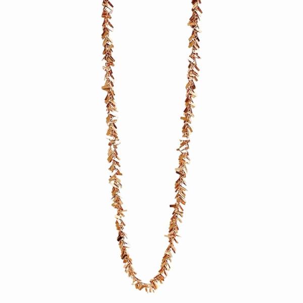 METAL MULTI RECTANGLE FRINGE NECKLACE