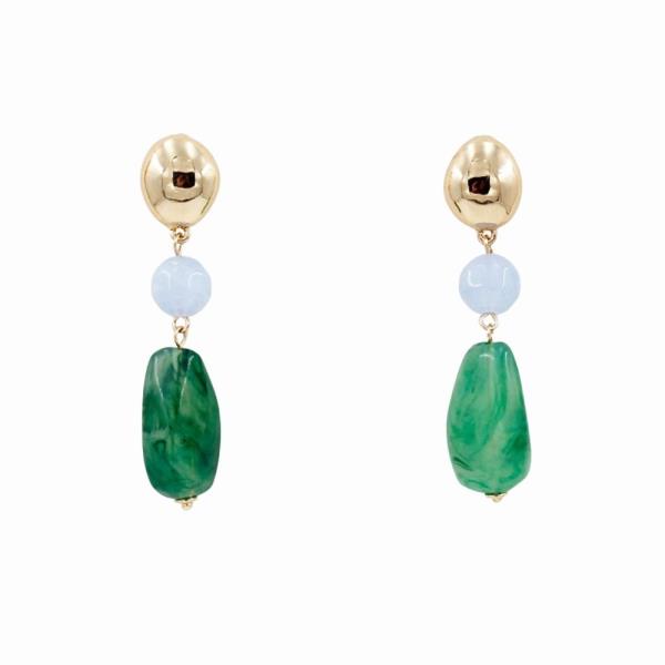 MIXED BEAD DROP DANGLE HOOK EARRINGS