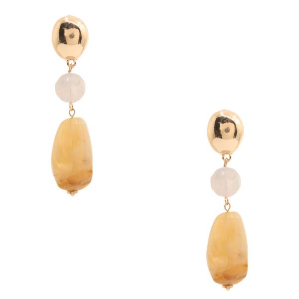 MIXED BEAD DROP DANGLE HOOK EARRINGS