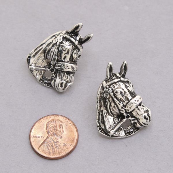 HORSE WESTERN METAL EARRING