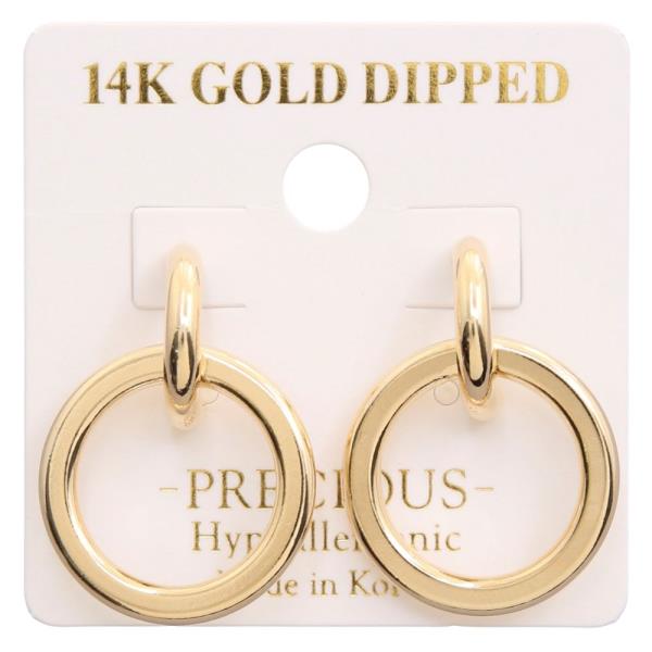 14K GOLD DIPPED METAL EARRING
