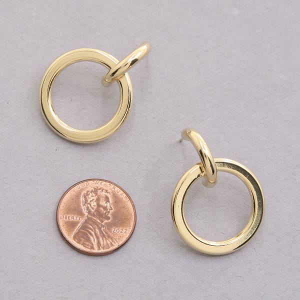14K GOLD DIPPED METAL EARRING