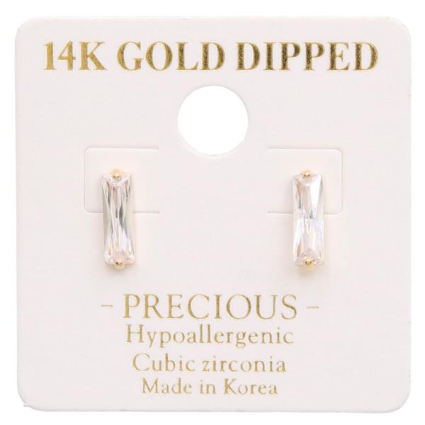 14K GOLD DIPPED CZ EARRING